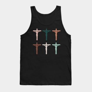 Terracotta Pallet Crucifix Sticker Set Tank Top